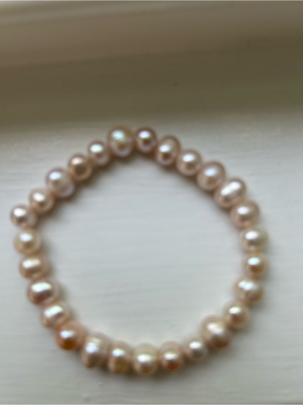 Samuel B. Pink Pearlescent Freshwater Pearl Stretch Bracelet - Picture 3 of 3